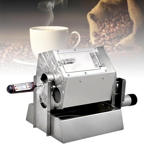 Torréfacteur électrique à grains de café, type tambour, en acier inoxydable, capacité de 3,4 L, parfait pour torréfier le café, les châtaignes, les cacahuètes et les grains