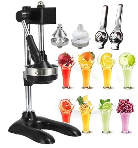 Presse-agrumes manuel professionnel en acier inoxydable pour une extraction sans effort de jus de citron, citron vert, orange