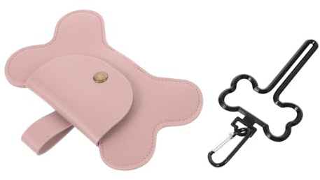 MERRYHAPY Porta Sacchetti per Feci Animali Domestici Distributore con Gancio Porta Sacchetti Igienici per Accessorio Pratico per Passeggiate e