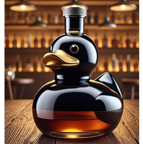 Carafe A Decanter Vin - Bouteille Whisky, Carafe À Whisky 300 Ml En Forme De Canard Animal, Verres De Dégustation Créatifs Pour Whisky Rouge