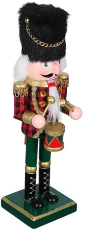 Homoyoyo Casse-Noisette Soldat Bois Décoration Traditionnelle pour Noël Ornement De Table De Vacances Figurine Classique De Soldat Casse-Noisette