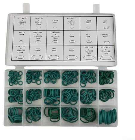 Lot de 270 joints toriques pour climatisation de voiture R134a avec 18 tailles pour l'entretien du système AC et la prévention des fuites