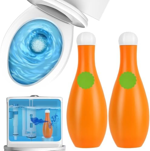 WC Reiniger Extra Stark, Bowling Blue Bubble WC Schüsselreiniger, Spülkasten Reiniger, Spülkasten Tabs Und WC Schaum Tankreiniger für Lang Anhaltende Frische Duft Und Fleckenentfernung (2)