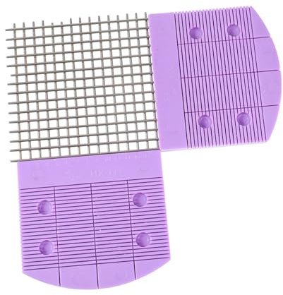 ABOOFAN 2pezzi Pettini per Quilling in Acciaio Inox e Plastica Strumenti per Lavori Fai da Te Carta Portacarte per Tessitura di Carta Materiali per Hobby Artigianali