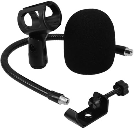 Generisch Verstellbarer Flexibler Schwanenhals Mikrofonständer mit Stabiler Quadratischer Tischklemme Langlebiger Metall Kunststoffbau für Podcasting Live streaming und PC mikrofone