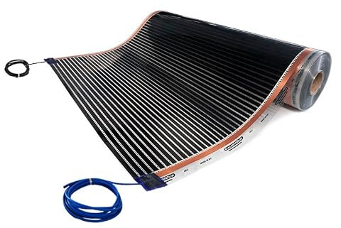Heizbahn Infrarot Heizfolie Fußbodenheizung CALORIQUE NEO – 150W/m², 100 cm breit, – 2,0 m Länge – Elektrische Bodenheizung Für Neubau und Renovierung
