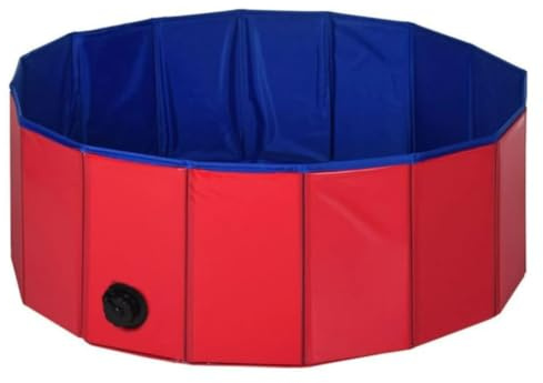 Pets Collection Dog Swimming Pool Diameter 80 x 30 cm Red Blue