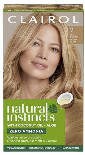 Clairol Natural Instincts Demi-Permanent Hair Dye, 9 Light Blonde | 1 Pack