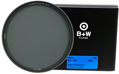 B+W Polarisationsfiter Zirkular - S03 Basic Line - 72 mm, MRC 16x, Grip-Drehring, für Weitwinkel- bis Teleobjektiv, 1100753