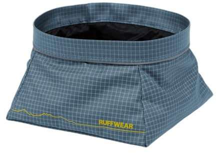 RUFFWEAR Great Basin Hundenapf, Leichter, zusammenfaltbarer Reise-Hundenapf für Futter und Wasser, Größe: Large, 2,5 L, Slate Blue