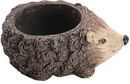 KHBNHJ Kleiner Igel-Pflanzgefäß, Zement, Sukkulenten, Töpfe mit Drainage, niedliche Tiere, Sukkulenten, Blumentöpfe, Mini-Blume, Sukkulenten, Pflanztopf für Tisch, Zuhause, Büro, Garten