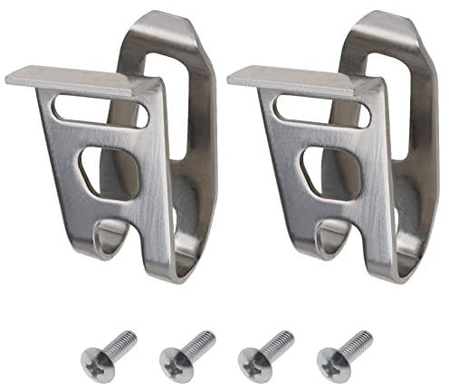 eMagTech 2 clips de gancho para cinturón de taladro eléctrico con tornillo 346449-3 compatible con Makita XFD01 XFD07D DTD144 DTD144Z 12V 18V Taladro inalámbrico Taladro de Impacto Cinturón Clip