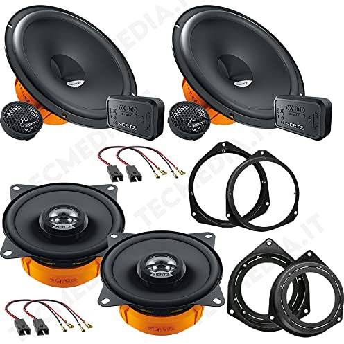Kit 6 Casse Altoparlanti Hertz per Fiat Panda 2012> Kit Anteriore e Posteriore con Adattatori e Connettori Inclusi