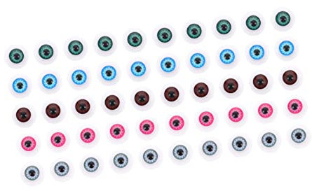 Gogogmee 50pcs Unique Diy Animal Doll Eyes Decorative Acrylic Eyeballs for Halloween Eyeball Masks Craft Dolls