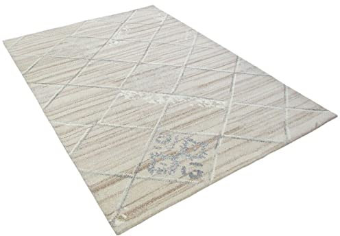 Nepal Teppich Handgeknüpft Beige Compatible with Braun 100% Wolle Orientteppich 165x227 cm N-39