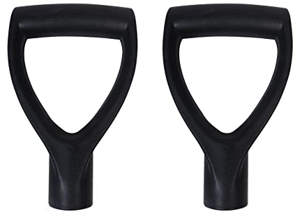 2Pack Shovel D Grip Handle, Plastic Spade Handle Replacement 30mm Inner Diameter Spade Fork Shovel for Digging Raking Tool