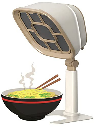 AALGO Mini Desktop Range Hood Cooker Hood,​Portable Household Extractor Hood,66° Adjustable,6-Segment Height Adjustment,3200 RPM Range ​Hood Easy To Clean,for Home Kitchen Hot Pot BBQ,Cream