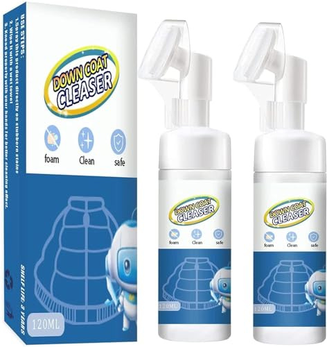 Down Wear Detergent, Down Jacket Cleaner Spray, Down Jacket Laundry Detergent, Dry Cleaning Spray Down Jacket Cleaner Quick Cleaning Agent for Down Jacket, 120ml (2pcs)