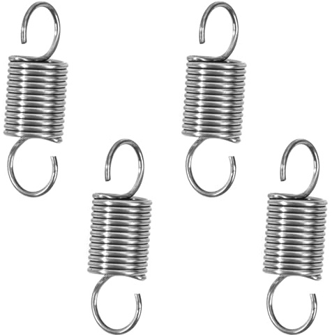 GUNGY Zugfedern mit Haken Edelstahl Zugfeder Spannfeder 30mm Außendurchmesser 10mm Drahtdurchmesser 1,0 mm Hakenwinkel 90 Grad Maximale Zugkraft 1,5kg 1,0x10x30mm 10Stück
