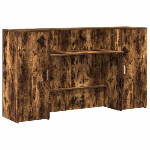 vidaXL Mostrador de recepción Roble Ahumado 180x50x103,5 cm