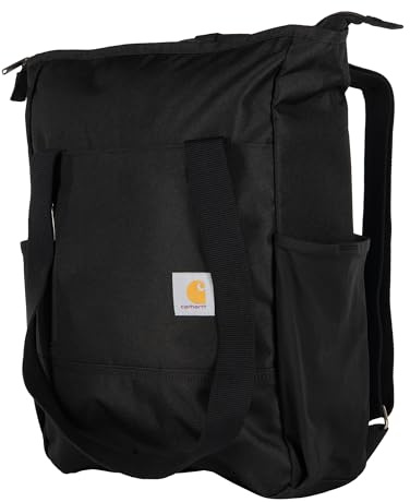 Carhartt Classic Convertible Backpack Tote, Durable Water Repellent Material W/ 17 Laptop Sleeve, Black