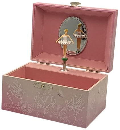 Musicboxworld MMM GmbH 22215 Spieluhr Schmuckdose mit Ballerina | Für Mädchen, Tanzende Ballerina, Mit Melodie, Schmuckkästchen