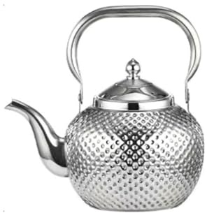 Nikou Tekanna, 1,2 l tekanna i rostfritt stål med sil, vattenkokare kaffekanna kettle induction cooker Stove Tea Pot för löst te