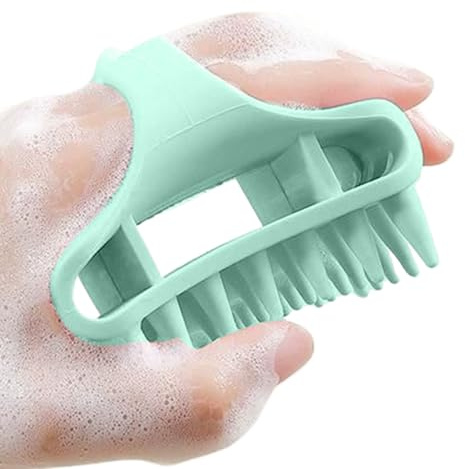 Silikon Kopfhaut Massagebürste | Ergonomische Kopfmassagebürste,Manuelle Nass- und Trockenanwendung Silikon Shampoo Massagebürste für Dusche, Badezimmer, täglichen Gebrauch und Reisen