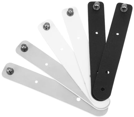 Vaguelly 6 Stück Kabelbinder aus Leder mit Schnalle Kabelorganisator und Kabelmanager Schützt Kabel Einfach zu Verstauen für Schreibtisch und Büro