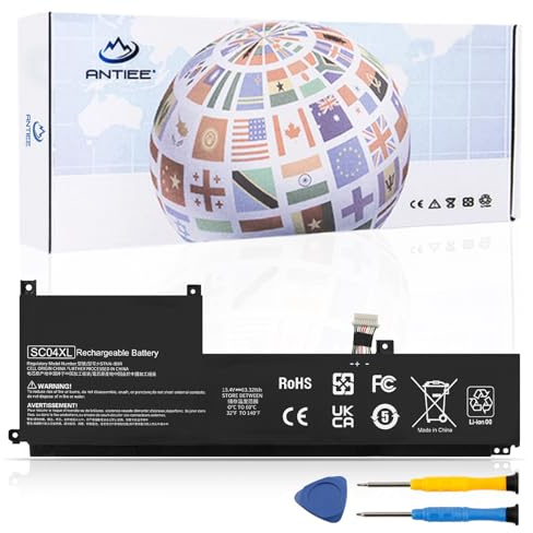ANTIEE SC04XL M07392-005 Laptop Batterie d'ordinateur portable pour HP Envy 14-EB 2021 HSTNN-IB9R M08254-1C1 SC04063XL Series (15.4V 63.32Wh)