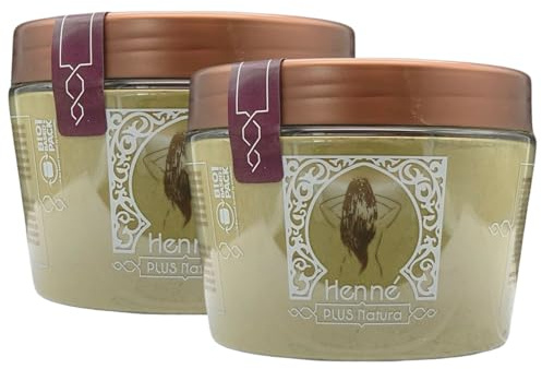 2x Henné PLUS Natura - Polvere Colorante Per Capelli, 100% Naturale, Vegana. Disponibile Per Diverse Colorazioni 125g (PRUGNA)