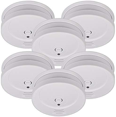 Brennenstuhl Rauchmelder SET, 6x RM C 9010 mit austauschbarer Batterie (geprüft nach EN 14604, durchdringendes Alarmsignal) weiß