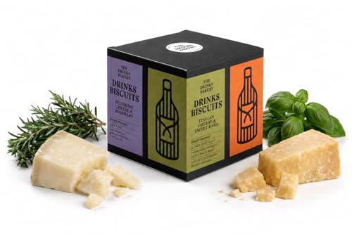 The Drinks Bakery - Discerning Drinkers Gift Set - Luxury Snack Gift | Snack Hamper, Savoury Snacks Hamper, Posh Biscuits Gift, Bar Snacks, Gourmet Gift, Artisan Crackers, Food Hamper Gift Basket