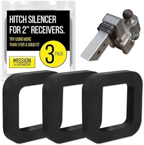 Impresa 3 Pack - 2 Inch Hitch Receiver Silencer Pad for Adjustable Ball Mounts - Reduce Rattle, Eliminate Noise and Provide Cushion Between receivers and Tow hitches