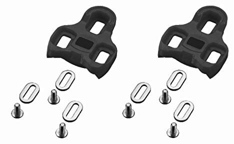 FPD AXCT0050 Platten-Set Schwarz 0° ohne Schwingung, kompatibel mit Look Keo Rennradpedale