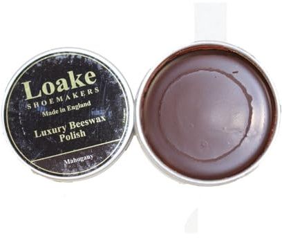 Loake Mahogany Wax Polish - Restores Colour to Mahogany Brown Leather Shoes ANY