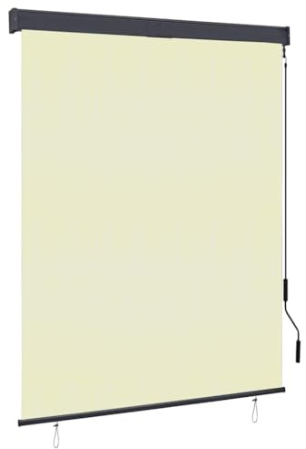vidaXL Estor enrollable de exterior color crema 140x250 cm
