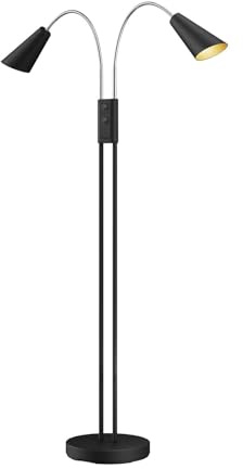 Lucande Stehlampe Medira (Modern) in Schwarz aus Metall (2 flammig, GU10) - Stehleuchte Standleuchte Floor Lamp Wohnzimmerlampe Wohnzimmerleuchte