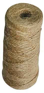 KUIH Bindegarn 100m 1/2/3mm Juteschnur Bindeschnur Juteband Jutekordel Gartenarbeit Juteseil Pflanzenschutz Winterschutz für Garten Deko Pflanzen Basteln (2mmX100m, Jute)