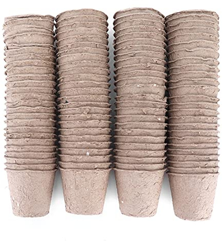 Shanrya Pot de Tourbe, 100 pièces Pot de démarrage de graines recyclables pour Planter des semis pour Le Jardin