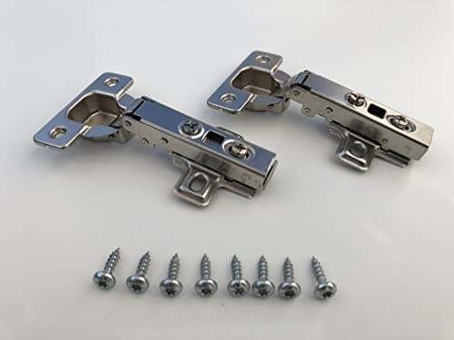 NELI 2er-Set Scharniere (neu) mit Softclose für Besta mit 2 Scharniere und 8 Schrauben