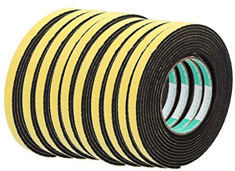 Scellant Strip Caulk Strip Tape Scellant, 10pcs 4m 10 mm x 3 mm à côté simple adhésif Sound Isolation Tapon jaune (10pcs 4m 10 mm x 3 mm Cinta Adhesiva de Aislamiento de Sonido de Adhesivo de un Solo