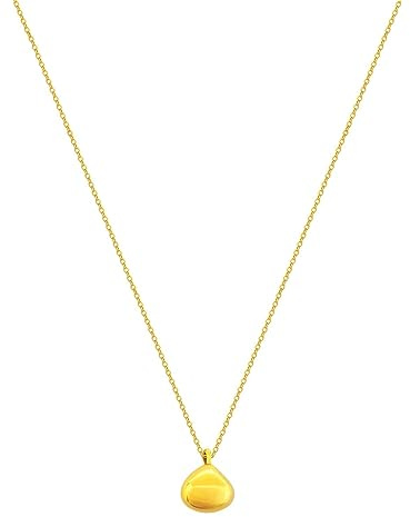Sahallo Halskette Gold Damen Layering Ketten Ankerkette Halskette Kettenanhänger Kugel Kettenanhänger Modeschmuck aus Edelstahl mit Schmuckkästchen modisches stylisches Geschenk für Damen Frauen