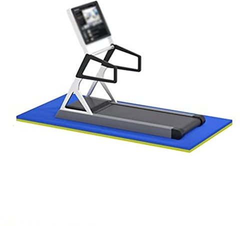 Verdickte Laufbandmatte, Anti-Ermüdungs-Bodenmatte, Gymnastikmatte Für Harte Böden Und Zum Schutz Von Teppichen Für Laufband, Stationäres Fahrrad, Hartholzboden Teppich ( Farbe : Blau , Größe : T2cm )