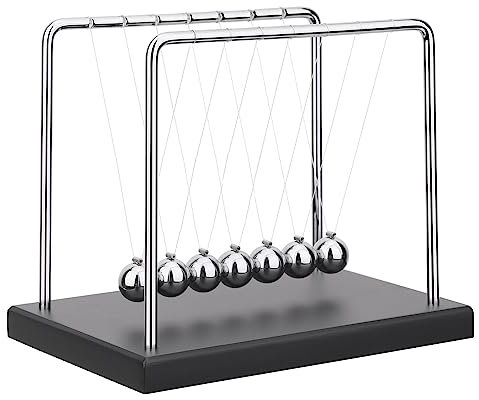Newtons Balles d'équilibre pour la Science et la Physique, Gadget de décoration de Bureau, Jouet cinétique pour la Maison et Le Bureau (7 Perles)