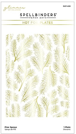 Spellbinders GLP-424 Pine Sprays Hot Foil Plate from The Glimmer for The Holidays Collection