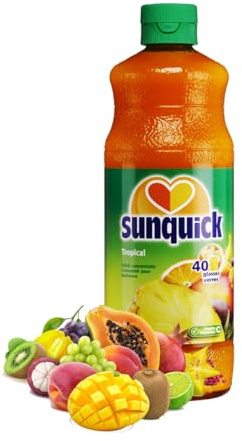 Tropical Fruit Juice Concentrate, Natural Ingredients with No Artificial Additives, Makes 35 Glasses, 700ml Bottle