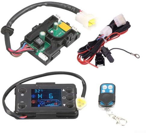 Emiif Scheda di controllo del riscaldatore diesel per auto, 12 V, scheda madre con interruttore LCD, telecomando, per riscaldatore di parcheggio diesel ad aria da 3 kW, 5 KW, 8 KW