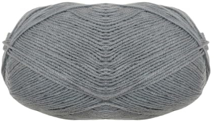 Knäuel feine Wolle 3 mm (100 g - 365 Meter), Wolle zum Häkeln, Stricken, Acryl, Handarbeiten, Häkeln, Stricken, (1, grau)