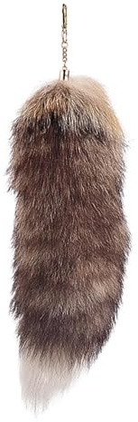 Generisch fo-x Tail Kunstfaser, 40cm Kunstfaser Tail, Kunstfell fo-xtails Prärie Fuchschwanz Anhänger, Anhänger Langer Fuchsschwanz Schlüsselanhänger cha-rms Halter Für Handtasche